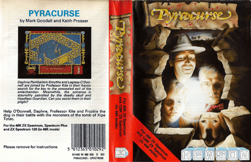 Pyracurse box art for ZX Spectrum